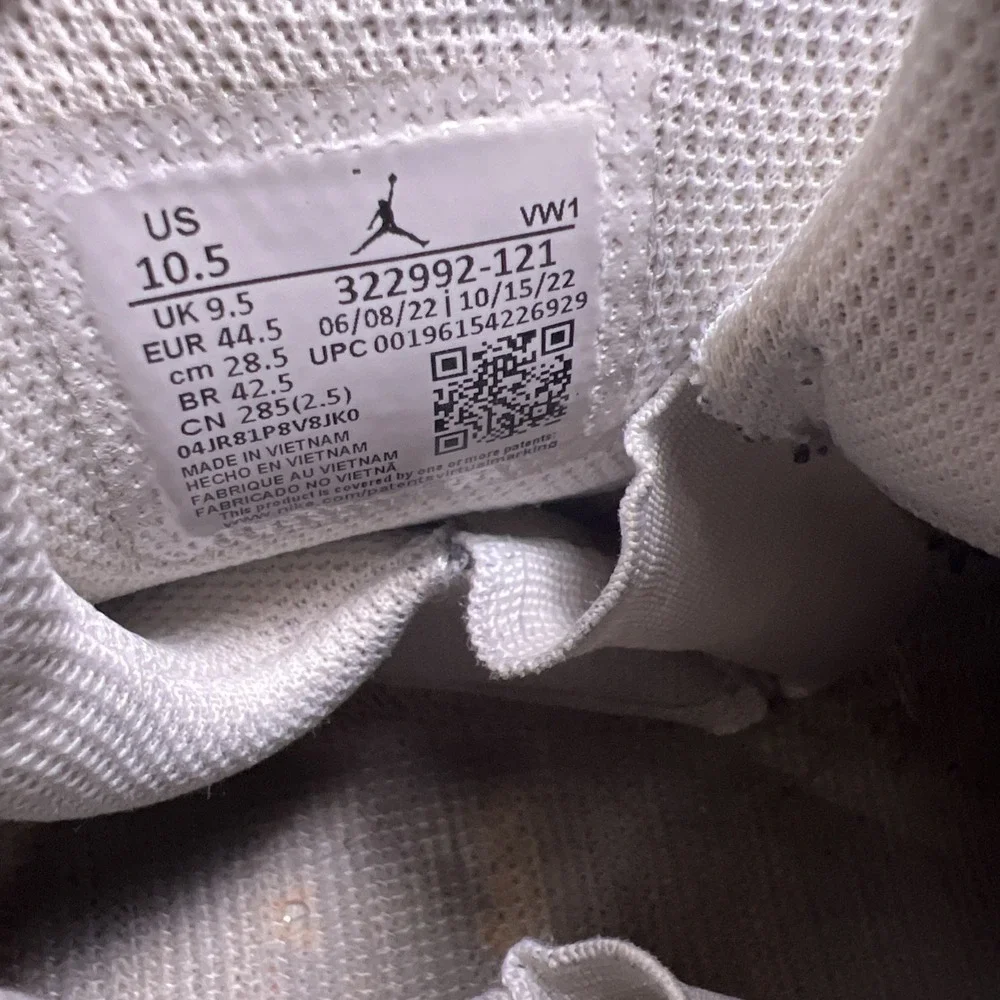 Nike Air Jordan 6 Rings White Cool Grey Men's Size 10.5 322992-121